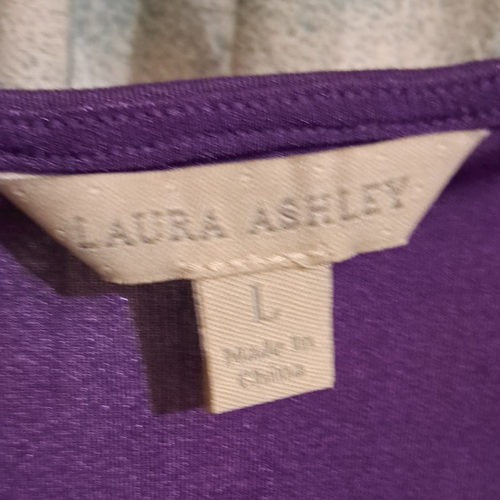 Purple Sleeveless Top with Rhinestone Detailing LAURA ASHLEY - Picture 5 of 7